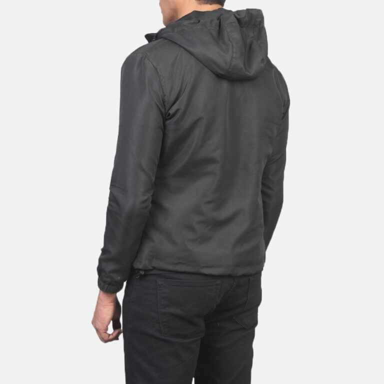 Mens Jimmy Black Hooded Windbreaker Jacket_3562-8-1614234130538